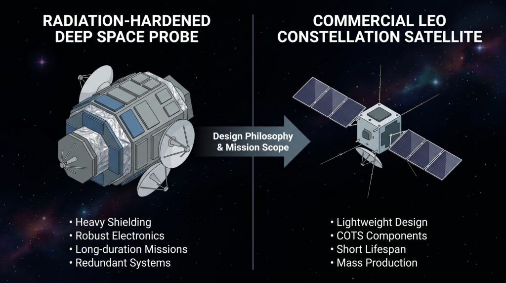 satellite PCB rad hard COTS comparison space electronics
